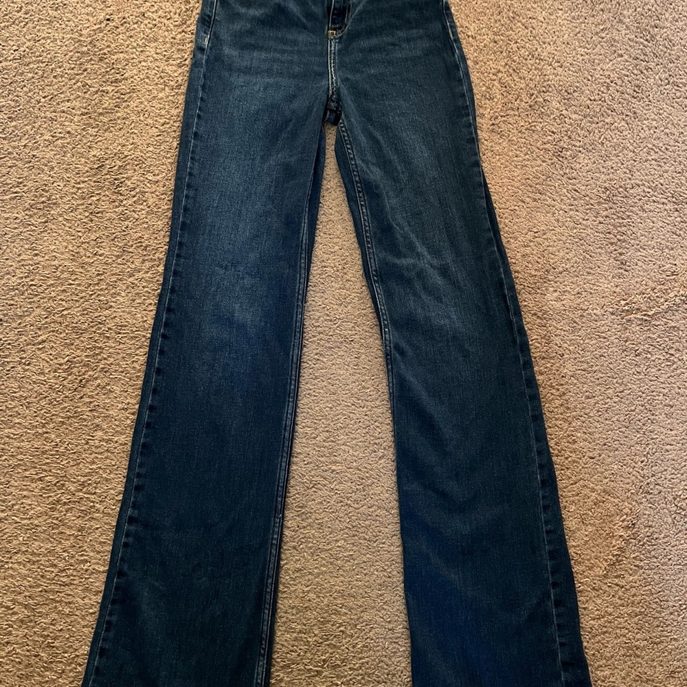 Zara Women's Dark Blue Jeans